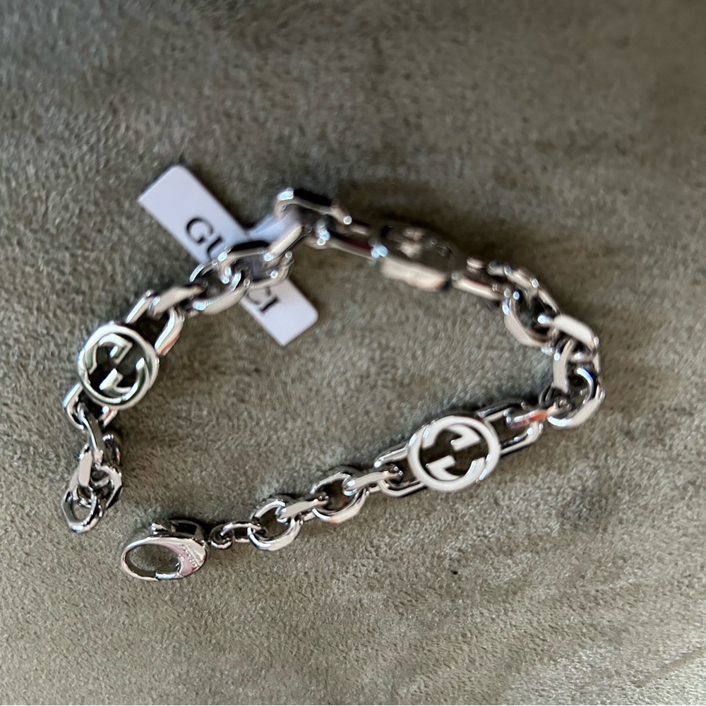 Gucci Sterling Silver Bracelet , 18 inches